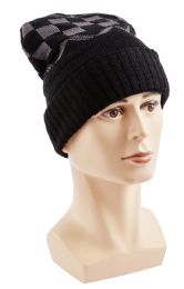 48 Bulk Winter Checkered Beanie
