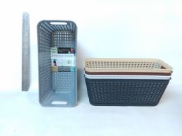 48 Wholesale Pl. Basket Rectangular Narrow 5 Asst Cl 24pc/cs