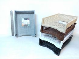 24 Wholesale Pl. Stackable Letter Tray Rectangular 5 Asst Cl 24pccs