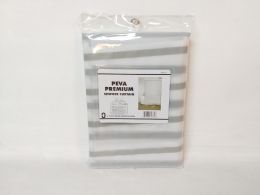 12 Pieces Premium Peva Shower Curtain W/ Hooks - Bathroom Accessories
