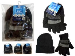 72 Pieces 3pc Hat & Gloves Set - Winter Sets Scarves , Hats & Gloves