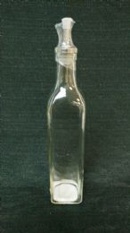24 Pieces Glass Oil Dispenser Sq Base W/ Ss Spout - Glassware