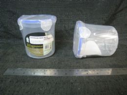 48 Pieces Plastic Container Rd. Tall W/tab Seal 48st/cs - Storage & Organization
