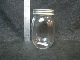 24 Pieces Glass Mason Jar W/ Silver Lid 500ml 24pcs/cs - Storage & Organization