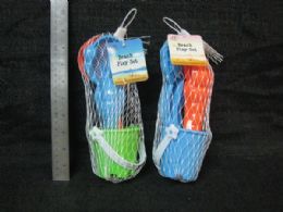 48 Pieces Plastic Beach Play Set 5pc 24st/cs - Tote Bags & Slings