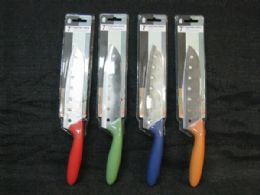 72 Wholesale Kitchen Knife -- Santoku 7" 12/ib 72pc/cs