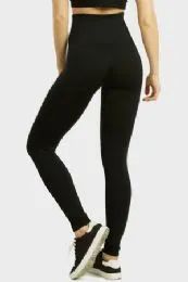 60 Pieces Sofra Ladies High Waist ExtrA-WidE-Black - Womens Leggings