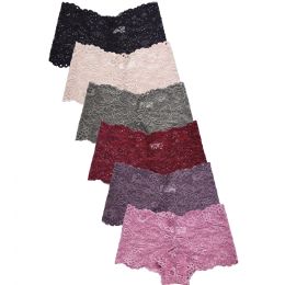 432 Wholesale Sofra Ladies Lace Hipster Panty