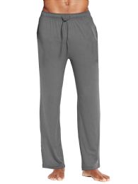 12 Pieces Assorted Size Mens Solid Knit Pajama Pants In Charcoal - Mens Pajamas