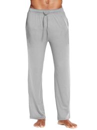 12 Wholesale Assorted Size Mens Solid Knit Pajama Pants In Heather Grey