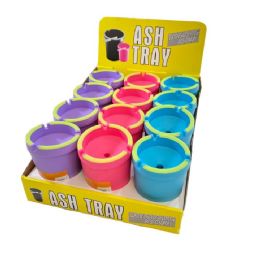 60 Pieces Large Pastel Butt Bucket With Glow Edges - Ashtrays