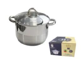 6 Pieces Stainless Steel Dutch Oven With Glass Lid 5.8 Liter - Pots & Pans