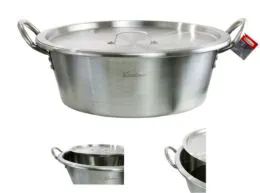 5 Pieces Stainless Steel Cazo With Lid 53x18cm - Pots & Pans