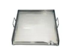 Stainless Steel Heavy Duty Griddle Plate 50x50x6cm With Rim - Pots & Pans