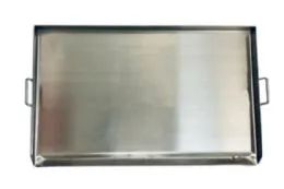 Stainless Steel Heavy Duty Griddle Plate 90x56x8cm With Rim - Pots & Pans