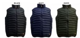 12 Pieces Men's Fashion Nylon Bubble Vest In Black (pack A: S-Xl) - Mens Jackets