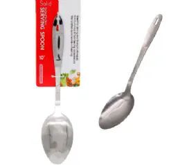 24 Pieces Stainless Steel Solid Serving Spoon - Kitchen Cutlery