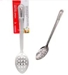 24 Pieces Stainless Steel Slotted Basting Spoon 13 Inch - Kitchen Cutlery
