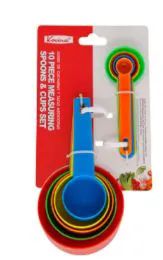 24 Units of 10 Piece Measuring Spoons And Cups Set - Measuring Cups and Spoons