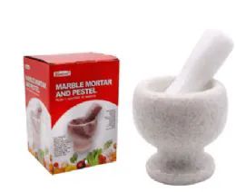 12 Pieces Marble Mortar And Pestle - Measuring Cups and Spoons