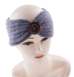 36 Pieces Warm Knitted Headband With Button - Headbands