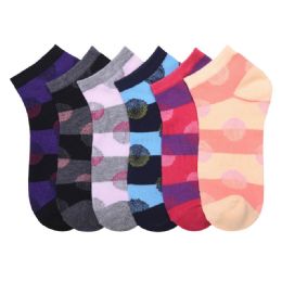 432 Pairs Mamia Spandex Socks (disco) 6-8 - Girls Ankle Sock