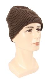 36 Wholesale Men's Winter Hat With Straight Edges And Vertical Strips