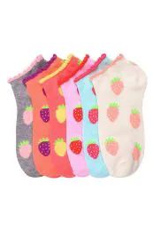 432 Pairs Mamia Spandex Socks (scberry) 0-12 - Girls Ankle Sock
