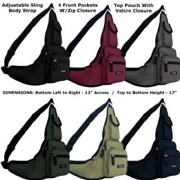 24 Bulk Pat Messenger Bag With Assorted Colors