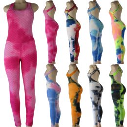 24 Pieces Body Romper With Tie Dye Patterns - Womens Rompers & Outfit Sets