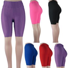 48 Pieces Entice High Waisted Bike Shorts In Solid Colors - Womens Shorts