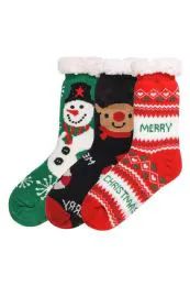 60 Wholesale Mopas Cozy Thermal NoN-Skid Socks 6-8