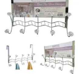 12 of Clear Crystal Over Door Hooks