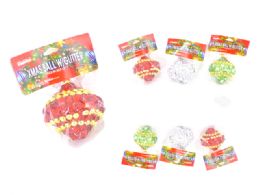 144 of Xms 8cm Ball W/glitter 4asst