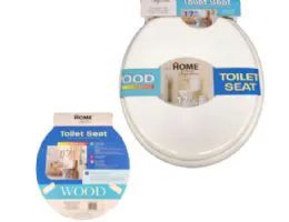 6 Units of 17 Inch Mdf Toilet Seat White - Toilet Brush