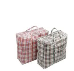 36 Wholesale Zipper Plastic Bag With Stripe 21.5x20.5x7