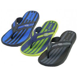 36 Bulk Men's Wave Sport Thong Sandals