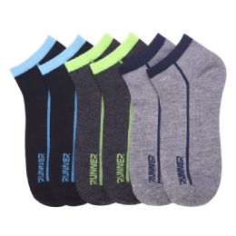 432 Pairs Power Club Spandex Socks (runner3) 6-8 - Boys Ankle Sock