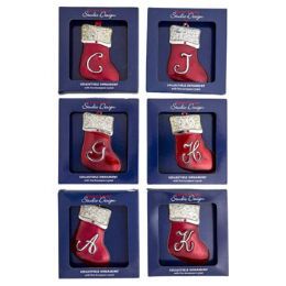 48 Wholesale Silver Plated Stocking Ornament