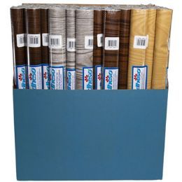 72 Wholesale Shelf Liner Adheso - Wood Grains18in X 1.5yd Display#1.5D-Asst57-72