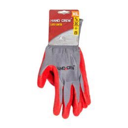 12 of Gloves Latex Coated M/l Handcrew Carded