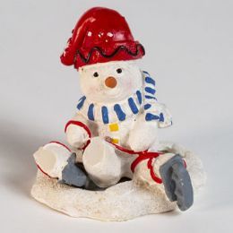 72 Units of Snowman Santa Ice Skate Figurine - Christmas