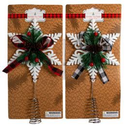 12 Units of Tree Topper Snowflake Buffalo - Christmas