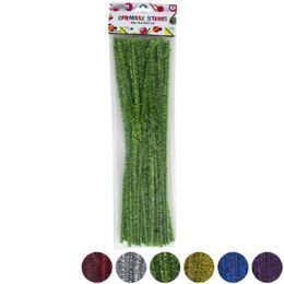 48 Pieces Chenille Stems 50ct Metallic 6asst Colors Craft Pbh - Bows & Ribbons