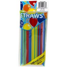 36 Pieces Straws 100ct Flexible - Straws and Stirrers