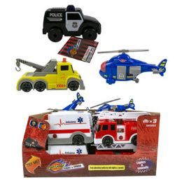 24 Bulk Toy Trucks Emergency Vehicles