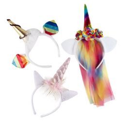 24 Pieces Headband Unicorn 3ast Unicorn Hantag W/jhook - Headbands