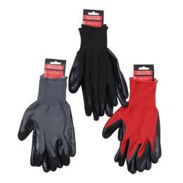 48 Units of Gloves Work Nitrile Coated - Leather Gloves