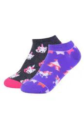 240 Pairs Sofra Women's Unicorn Ns - Carnival 6-8 - Womens Ankle Sock