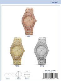 12 Wholesale Ladies Watch - 49871 assorted colors